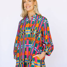 Load image into Gallery viewer, Cotton Jewel Tone Plaid Dress
