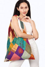 Load image into Gallery viewer, Silk Kantha Patchwork Triangle Bags
