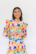 Load image into Gallery viewer, Quilted Print Cotton 3/4 Slevee Dress
