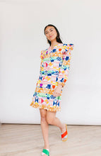 Load image into Gallery viewer, Quilted Print Cotton 3/4 Slevee Dress
