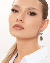Load image into Gallery viewer, Miss Jane Earring Gold - Iolite, Chalcedony &amp; Labradorite

