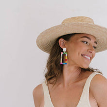 Load image into Gallery viewer, Rainbow Colorblock Earrings
