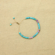 Load image into Gallery viewer, Amaya Bracelet Gold Silver 925 - Amazonite &amp; Rhodochrosite
