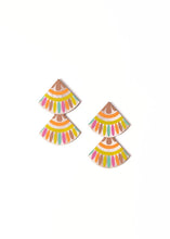 Load image into Gallery viewer, Hacienda Painted Double Tile Earrings
