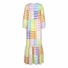 Load image into Gallery viewer, Colorful Pastel Stripe Maxi Dress
