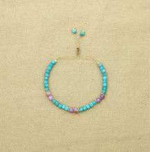 Load image into Gallery viewer, Amaya Bracelet Gold Silver 925 - Amazonite &amp; Rhodochrosite
