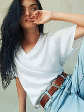 Load image into Gallery viewer, Satin Oversized Tee - White
