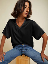 Load image into Gallery viewer, Satin Oversized Tee - Black
