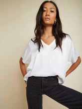 Load image into Gallery viewer, Satin Oversized Tee - White
