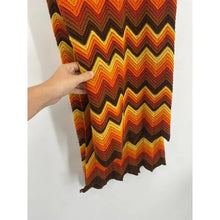 Load image into Gallery viewer, Fall Chevron Afghan Blanket
