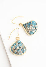 Load image into Gallery viewer, Emperor Stone Blossom Earrings - 14K Gold Plated Natural Stone Studs
