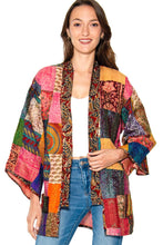 Load image into Gallery viewer, Reversible Kantha Silk Kimono Jacket
