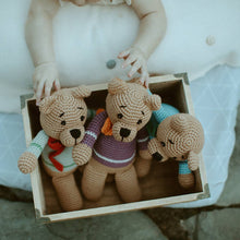 Load image into Gallery viewer, Blue Teddy Bear Rattle
