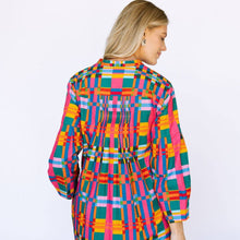 Load image into Gallery viewer, Cotton Jewel Tone Plaid Dress
