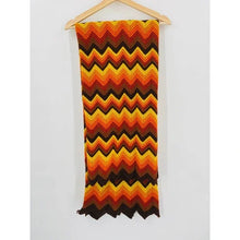 Load image into Gallery viewer, Fall Chevron Afghan Blanket
