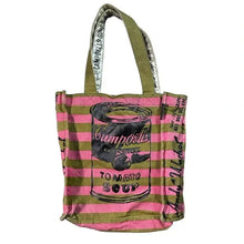 Load image into Gallery viewer, Andy Warhol Pink Campbell's Soup Canvas Tote Bag
