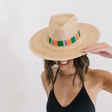 Load image into Gallery viewer, Elvira Palm Hat Color Block Band
