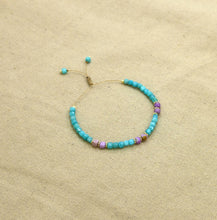 Load image into Gallery viewer, Amaya Bracelet Gold Silver 925 - Amazonite &amp; Rhodochrosite
