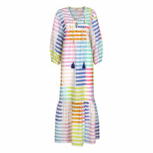 Load image into Gallery viewer, Colorful Pastel Stripe Maxi Dress
