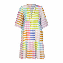 Load image into Gallery viewer, Colorful Pastel Stripe Bondi Dress
