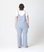 Load image into Gallery viewer, Remy Blue and White Stripe Jumpsuit
