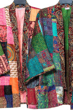 Load image into Gallery viewer, Reversible Kantha Silk Kimono Jacket
