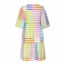 Load image into Gallery viewer, Colorful Pastel Stripe Bondi Dress
