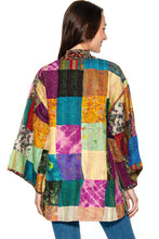 Load image into Gallery viewer, Reversible Kantha Silk Kimono Jacket
