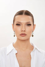 Load image into Gallery viewer, Miss Jane Earring Gold - Iolite, Chalcedony &amp; Labradorite
