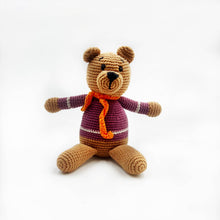 Load image into Gallery viewer, Blue Teddy Bear Rattle
