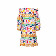 Load image into Gallery viewer, Quilted Print Cotton 3/4 Slevee Dress
