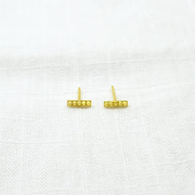 Load image into Gallery viewer, 18K Gold Plate Bar Stud Earrings
