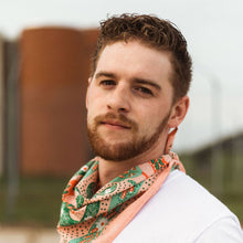 Load image into Gallery viewer, Pink and Green Snakes Pink Bandana
