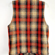 Load image into Gallery viewer, Vintage Eddie Bauer Plaid Wool Vest Red Ivory - Medium
