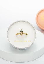 Load image into Gallery viewer, Labradorite and CZ Gold Ring Set
