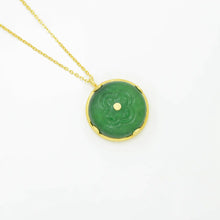 Load image into Gallery viewer, Carved Green Aventurine Pendant Necklace
