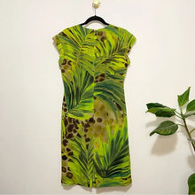 Load image into Gallery viewer, Lafayette 148 Green Palms Silk Dress - Size 0
