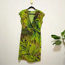 Load image into Gallery viewer, Lafayette 148 Green Palms Silk Dress - Size 0
