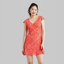 Load image into Gallery viewer, Wild Fable Orange &amp; Pink Floral Dress-
