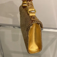 Load image into Gallery viewer, Whiting &amp; Davis Gold Chain Mail Mini Flap Bag
