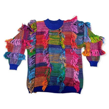 Load image into Gallery viewer, Rainbow Fringe Vintage Sweater - Medium
