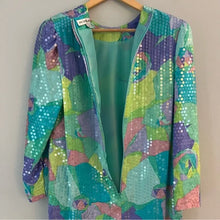 Load image into Gallery viewer, Anne Crimmins for Umi Pastel Floral Sequin Long Sleeve Dress
