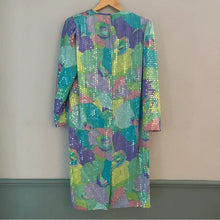 Load image into Gallery viewer, Anne Crimmins for Umi Pastel Floral Sequin Long Sleeve Dress
