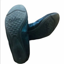 Load image into Gallery viewer, Metallic Blue Leather Cole Haan Flats
