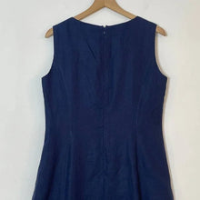 Load image into Gallery viewer, Lafayette 148  Navy Linen Sheath Dress - Size 8
