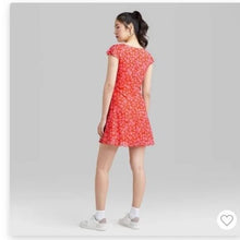 Load image into Gallery viewer, Wild Fable Orange &amp; Pink Floral Dress-

