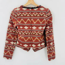 Load image into Gallery viewer, Scotch &amp; Soda Cotton Woven Tapestry Western Aztec Rust Ivory Jacket - XS
