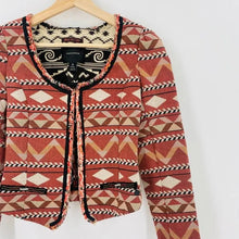 Load image into Gallery viewer, Scotch &amp; Soda Cotton Woven Tapestry Western Aztec Rust Ivory Jacket - XS
