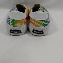 Load image into Gallery viewer, Straye Rainbow Check Skater Slip Ons - Mens 7.5

