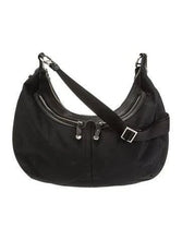 Load image into Gallery viewer, Tumi Black Nylon XL Hobo with Leather Trim

